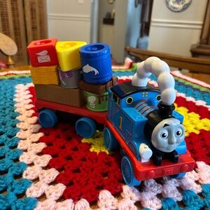 Thomas & Friends Blue and Red Train with Colorful Cargo
